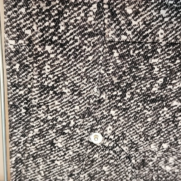 MICHAEL Michael Kors black/white speckled pull on ankle pants-M - Picture 2 of 8